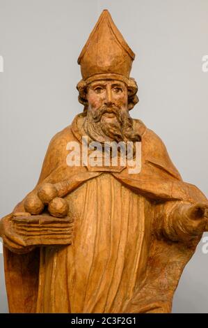 St. Nikolaus. Nach 1750. Mitteleuropäischer Bildhauer. Stockfoto