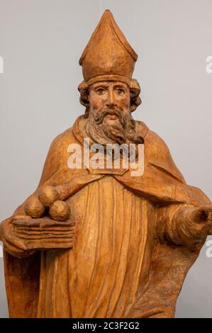 St. Nikolaus. Nach 1750. Mitteleuropäischer Bildhauer. Stockfoto