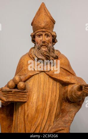 St. Nikolaus. Nach 1750. Mitteleuropäischer Bildhauer. Stockfoto