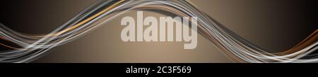 Fantastische elegante Wave panorama Hintergrund design Illustration Stockfoto
