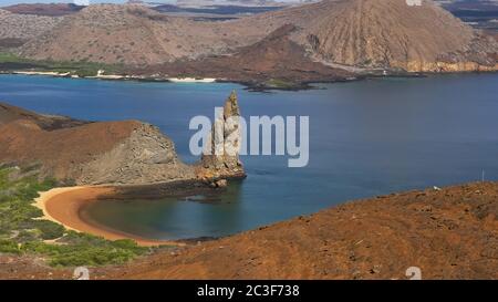 Aufnahme von Felsengipfeln auf den galapagos Inseln Stockfoto