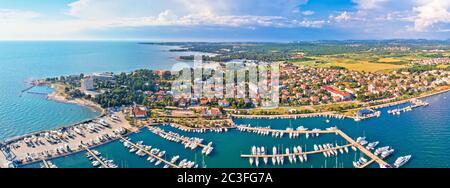 Adriaküste von Umag Architektur Luftbild Stockfoto