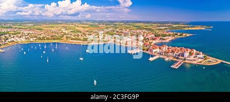 Adriaküste von Umag Architektur Luftbild Stockfoto