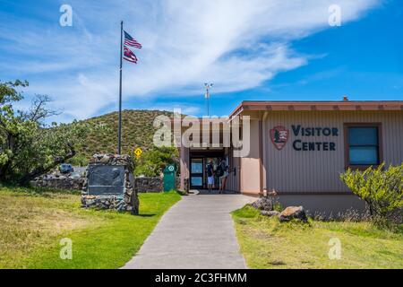 Eine Zufahrtsstraße zum Haleakala Nationalpark, Hawaii Stockfoto