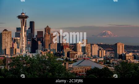 Blick auf Seattle vom Kerry Park Stockfoto