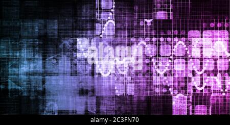 Digitaler Glitch-Hintergrund als abstract Technology Design Stockfoto