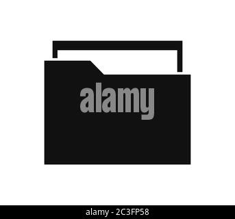 Ordnersymbol in Vektor auf weißem Hintergrund dargestellt Stockfoto