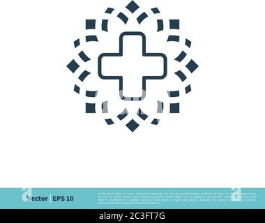 Blume Ornamental Dekorative Pflege Symbol Vektor Logo Vorlage Illustration Design. Vektor EPS 10. Stock Vektor