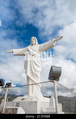 Christus der Erlöser oder Cristo Blanco Statue in Cuzco, Peru Stockfoto