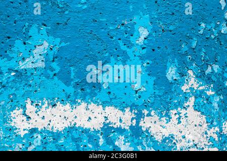 Blaue grungige Wand Stockfoto