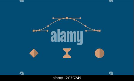 Keyframe Essentials in After Effects easy Ease . Motion Grafik-Symbol Stock Vektor