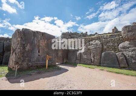 Saksaywaman, Inka-Ruinen in Cusco, Peru . Stockfoto