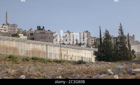 Teil der Grenzmauer zwischen Palästina und Israel Stockfoto