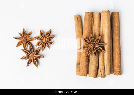 Zimt und Anis Stockfoto