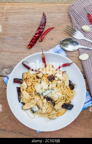 Spaghetti getrocknete Chili Stockfoto