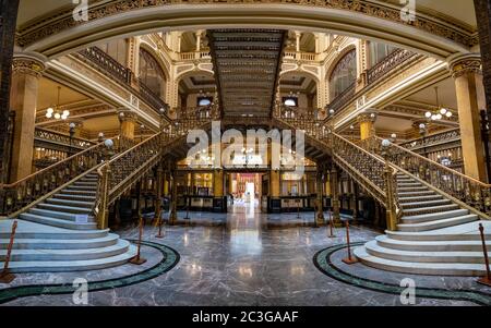 Der Palacio de Correos de Mexico oder Postpalast von Mexiko-Stadt Stockfoto