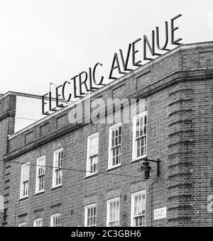 Electric Avenue in Brixton in Monochrome Stockfoto