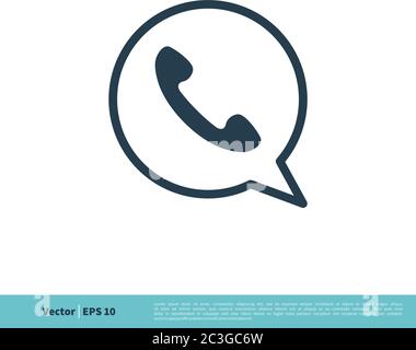 Callcenter-Symbol Vektor Logo Vorlage Illustration Design. Vektor EPS 10. Stock Vektor