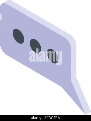 Symbol für Hunde-Training-Chat, isometrischer Stil Stock Vektor