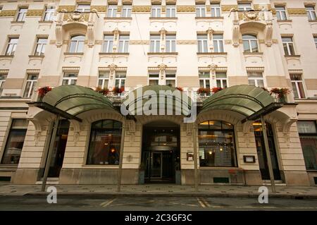 Grand Hotel Union (seit 1905) in Ljubljana, Slowenien Stockfoto