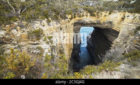 Nachmittag geschossen von Tasman arch an Eaglehawk Neck Stockfoto