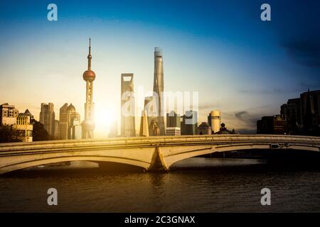 Shanghai-Städtebau Stockfoto