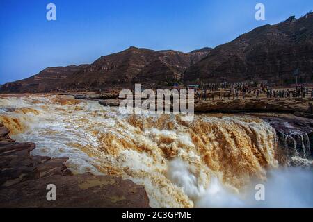 Shaanxi yan 'an hukou Wasserfall Stockfoto