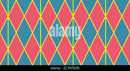 Nahtloses Muster im Harlekin-Stil oder argyle-Stil. Vektorstruktur von Rauten Stock Vektor