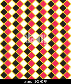 Nahtloses Muster im Harlekin-Stil oder argyle-Stil. Vektorstruktur von Rauten Stock Vektor