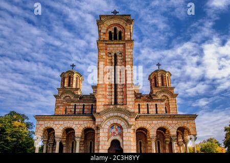 St. Mark's Church Serbisch-orthodoxe Kirche im Tasmajdan Park in Belgrad, Serbien, erbaut 1940 im serbo-byzantinischen Stil Stockfoto