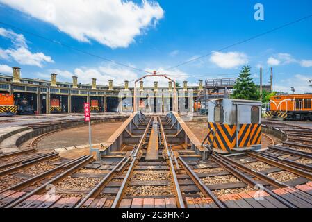 Round House mit Drehtisch, Changhua, Taiwan Stockfoto