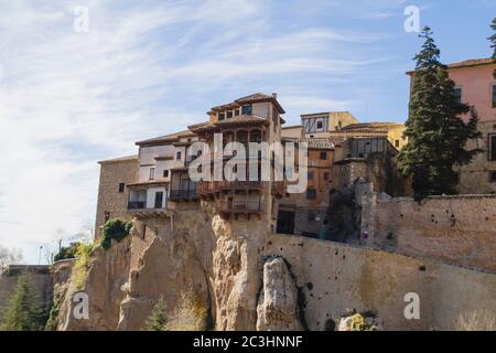 Casas Colgadas monumentale Gebäude in Cuenca Altstadt, Spanien Stockfoto