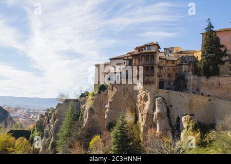 Casas Colgadas monumentale Gebäude in Cuenca Altstadt, Spanien Stockfoto