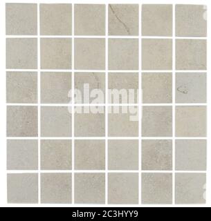 High-Angle-Aufnahme von kleinen quadratischen grauen Fliesen - gut Für einen Hintergrund Stockfoto