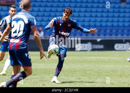 Barcelona, Barcelona, Spanien. Juni 2020. BARCELONA, SPANIEN - 20. JUNI: Jose Campana von Levante während des Liga-Spiels zwischen RCD Espanyol und Levante im RCD-Stadion am 20. Juni 2020 in Barcelona, Spanien. Bild: DAX Images/DAX/ZUMA Wire/Alamy Live News Stockfoto