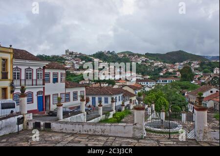 Blick auf die Altstadt Ouro Preto, Brasilien, Südamerika Stockfoto