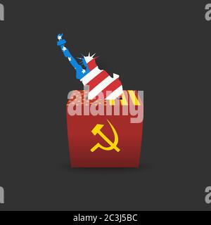 USA Wahl des Sozialismus. Vektorbild Konzept Stock Vektor