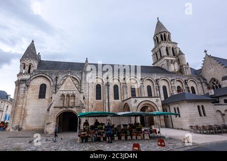 Église Notre-Dame la Grande, Poitiers, Nouvelle-Aquitaine, Frankreich Stockfoto