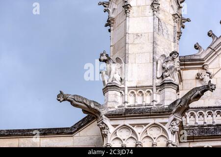 Wasserspeier in der Kathedrale St. Pierre, Poitiers, Nouvelle-Aquitaine, Frankreich Stockfoto