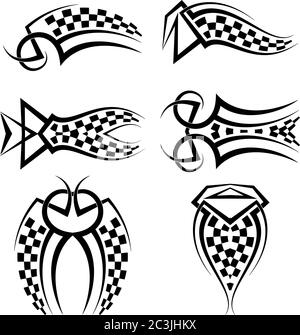 Tribal Car Decal : Vinyl Bereit, Fahrzeug-Grafik Vektor Illustration Stock Vektor