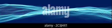 Technologie Hintergrund abstrakt digital futuristische Tapete. Leichtes und kreatives Geschäftskonzept für digitale Kommunikation. Sound Wave Musik Stock Vektor