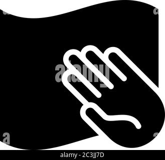 Reinigung Der Oberfläche Mit Einem Handtuch Vektor-Illustration Stock Vektor