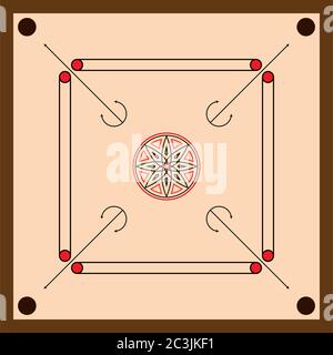 Carrom Board Icon Vektorgrafik Stock Vektor