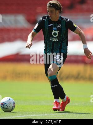 MIDDLESBROUGH, ENGLAND, 20. JUNI - Conor Gallagher von Swansea City während des Sky Bet Championship-Spiels zwischen Middlesbrough und Swansea City im Riverside Stadium, Middlesbrough am Samstag, 20. Juni 2020. (Kredit: Mark Fletcher, Mi News) Kredit: MI Nachrichten & Sport /Alamy Live Nachrichten Stockfoto