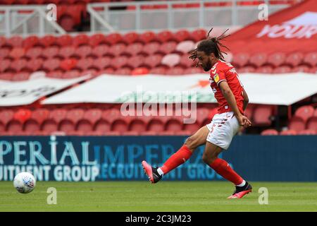 MIDDLESBROUGH, ENGLAND, 20. JUNI - Ryan Shotton von Middlesbrough während des Sky Bet Championship-Spiels zwischen Middlesbrough und Swansea City am Samstag, den 20. Juni 2020 im Riverside Stadium, Middlesbrough. (Kredit: Mark Fletcher, Mi News) Kredit: MI Nachrichten & Sport /Alamy Live Nachrichten Stockfoto