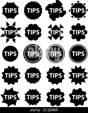 Tipps Symbol Vektor Illustration Stock Vektor