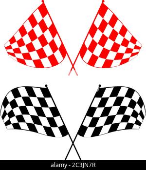 Race Flag Verschiedene Designs, Vinyl Ready Vektor Illustration Stock Vektor