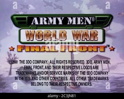 Army Men World war Final Front – Sony PlayStation 1 PS1 PSX – nur für redaktionelle Zwecke Stockfoto