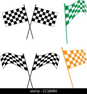 Race Flag Verschiedene Designs, Vinyl Ready Vektor Illustration Stock Vektor