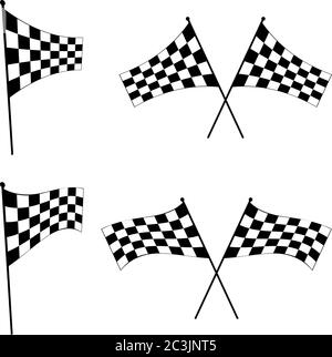 Race Flag Verschiedene Designs, Vinyl Ready Vektor Illustration Stock Vektor